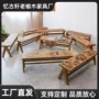 实木家用拼花复古矮凳