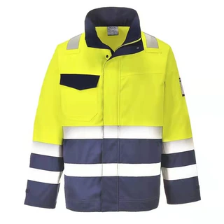 荧光防火夹克阻燃防静电连体服森林灭火防护服抢险救援服电焊