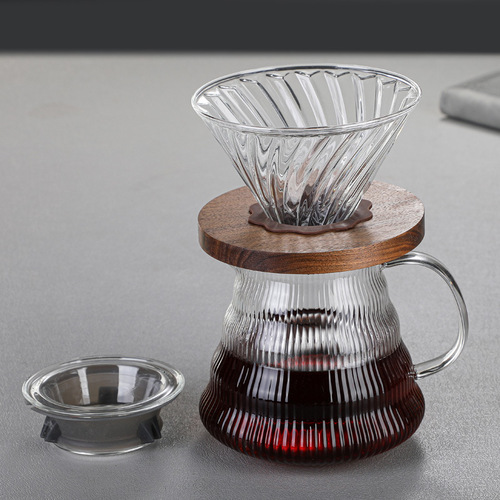 Hand brewed glass coffee pot filter cup sharing pot filter cloud pot filter set coffee utensil funnel