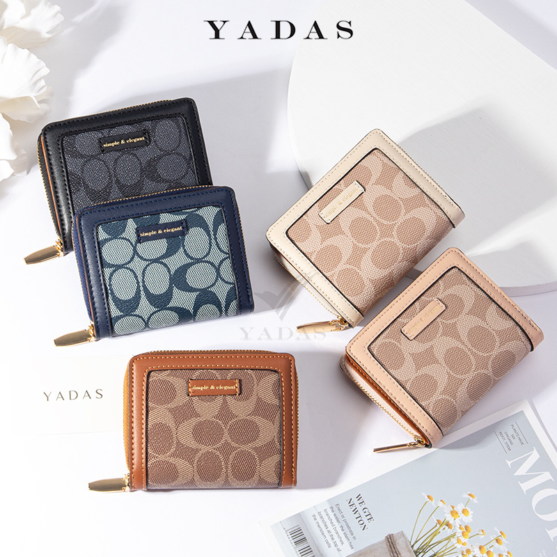 Yadas de las mujeres billetera al por mayor de impresión ovalada clásica corta pequeña de dos veces monedero de la moda transfronteriza cartera
