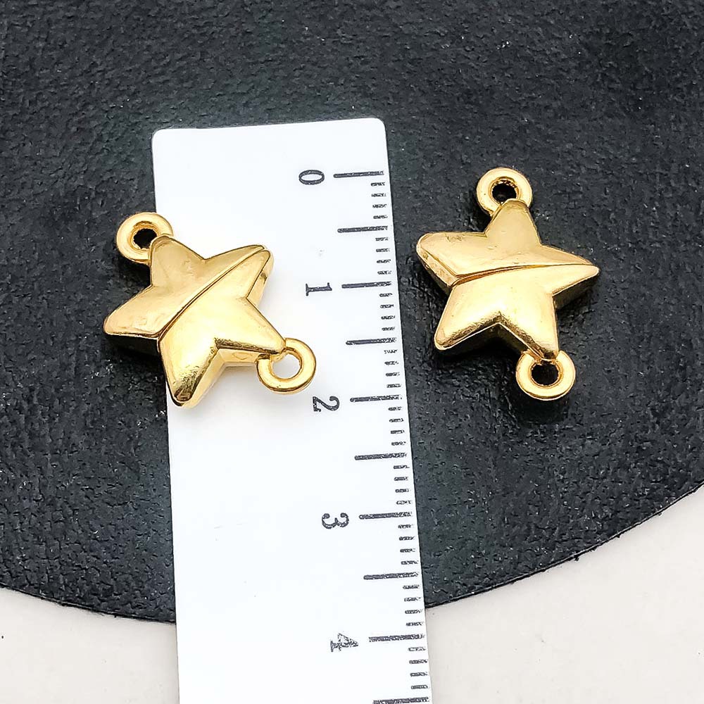 1 kc gold five-pointed star magnet buckle 21*15mm-3.5g-19853