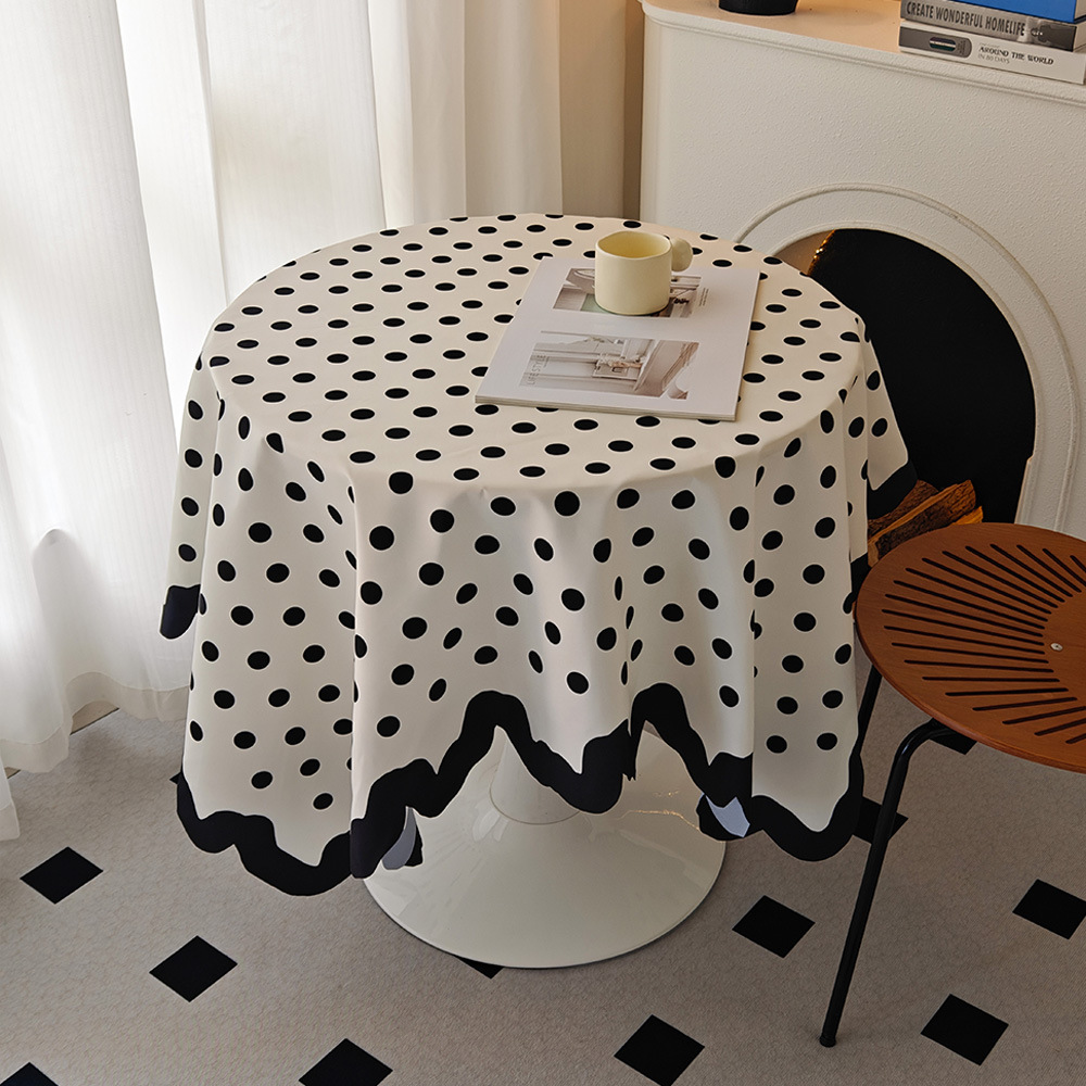Unique Ins Cream-Style Tablecloth, Fresh and Waterproof, Atmospheric Decorative Cloth for Coffee Table, Dining Table, and Stall Setup