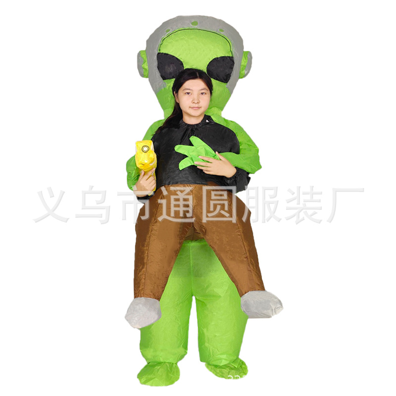 Disfraz Inflable de Mascota para Fiesta de Halloween, Disfraz de Fantasma Alienígena Montable, Edición Limitada, Exclusivo Transfronterizo