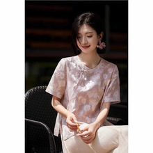 笑涵阁十二花令-忆故人の仿22mm真丝织金/四经绞罗新中式斜襟上衣