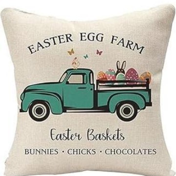Funda de Almohada de Pascua 2023, Superventas Transfronterizas, Diseño de Conejo en Lino, para Sala de Estar, Dormitorio, Cojín de Sofá image 6