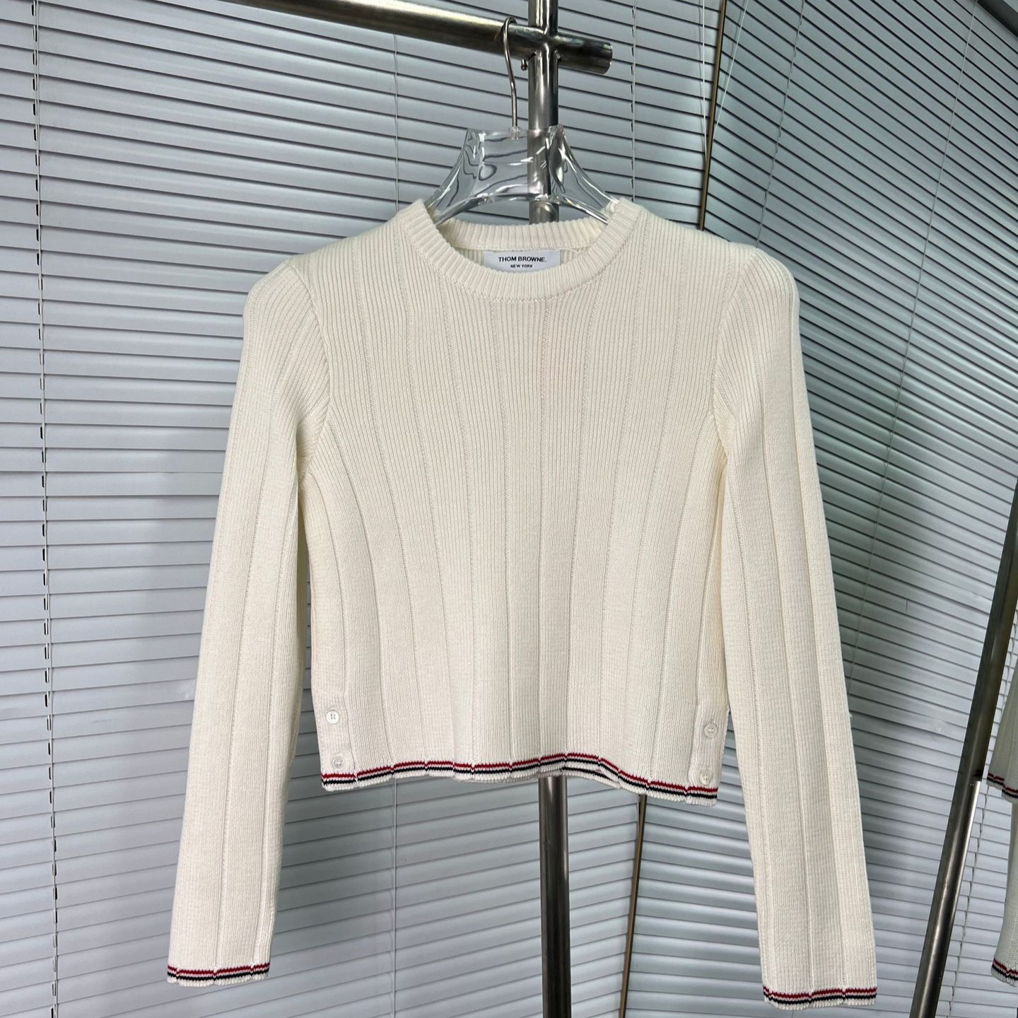 【工厂直营】高品质春秋季新款坑条羊毛款圆领女款长袖套头毛衣
