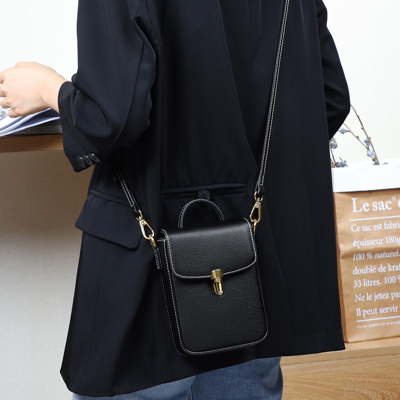 Genuine Leather Mobile Phone Bag for Women, Versatile 2026 New Trendy Mini Shoulder Bag, Crossbody Bag, Vertical Small Bag, Summer Bag
