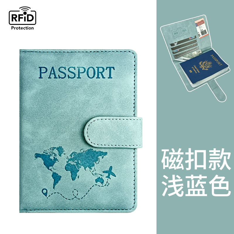 跨境爆款皮套护照夹现货pu皮RFID护照包多功能可放SIM卡证件包|undefined