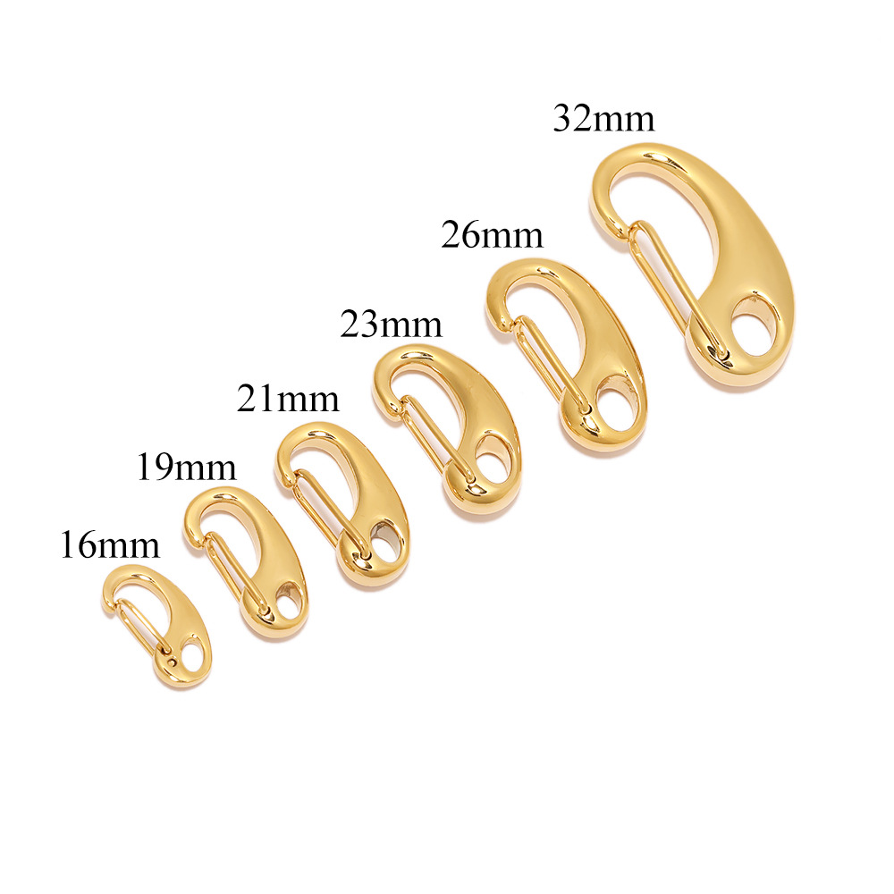 Jewelry Buckle Jewelry Making Type 5 PCS/Package 16mm 304 Stainless Steel Geometric Polished Jewelry Buckle