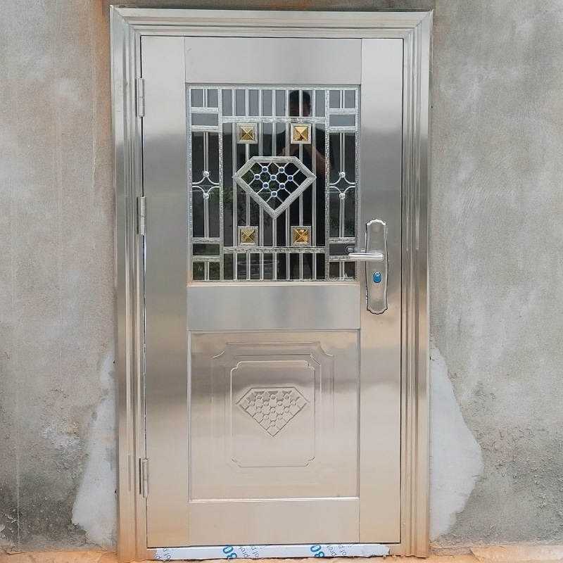 Stainless Steel Door 304 Stainless Steel Security Door Double Door Country Door Balcony Glass Door Household Single Door