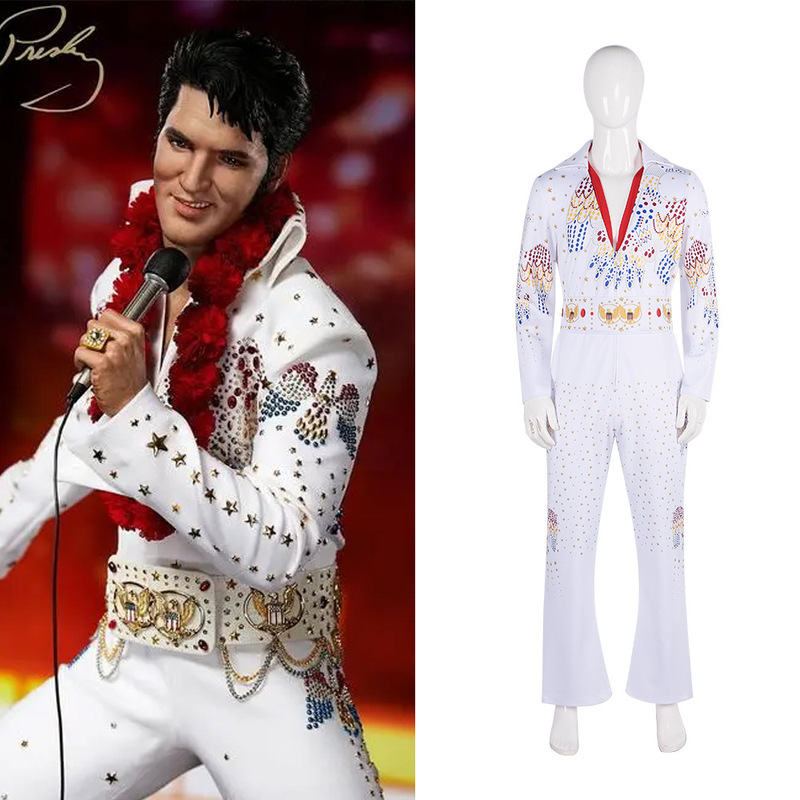 Mardi Gras Rocker Elvis Costume Holiday Party Ball Costume cosplay Cosplay Performance Costume