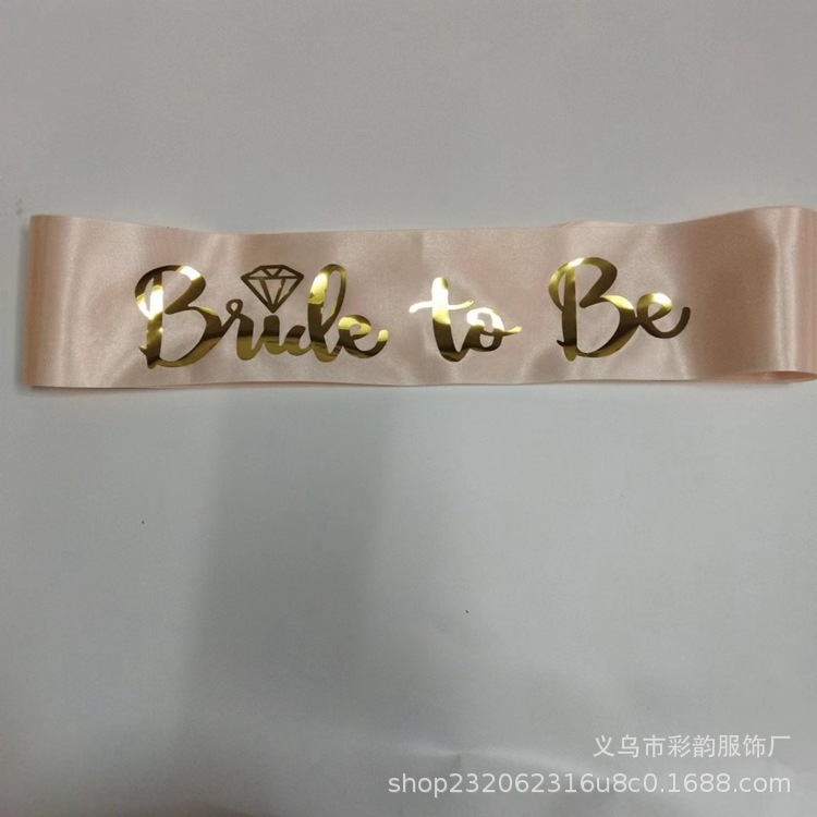 Fábrica de suministro de stock soltero fiesta novia para ser la correa de hombro de la novia estampado correa de dama de honor negro