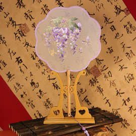 双面刺绣团扇古风扇子圆扇刺绣扇子双面绣团扇苏绣团扇汉服舞蹈扇