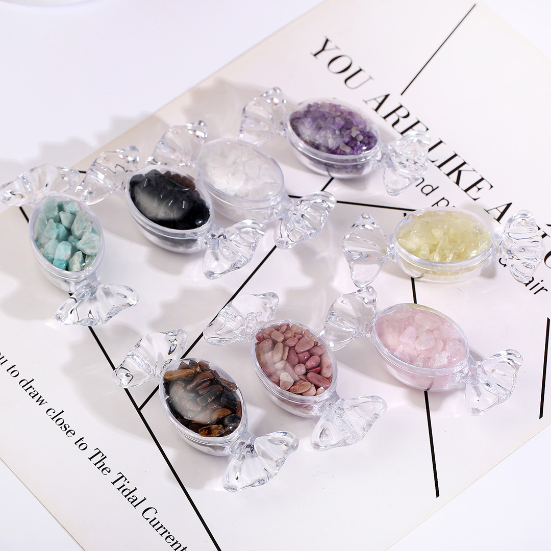 Natural Crystal Gravel Candy Mineral Raw Stone Ornaments Halloween Home Decorations Children's Holiday Gifts in Stock