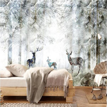 北欧背景布ins挂布 背景墙家居挂毯客厅森林火烈鸟壁毯床头装饰