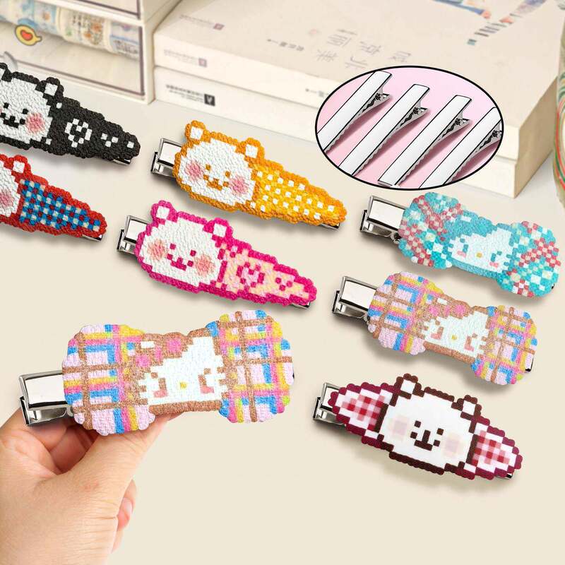 Candy-Colored 5cm Caterpillar Duckbill Hair Clip, Bangs Clip, Hairpin, Baby Hair Accessory, Handmade DIY Accessories