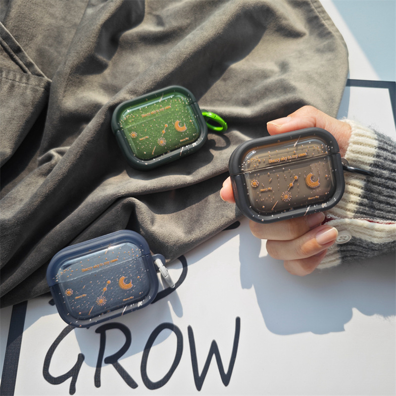 Star meteor shower for airpods pro2 apple bluetooth wireless earphone set 1/2/3 generation small fresh women