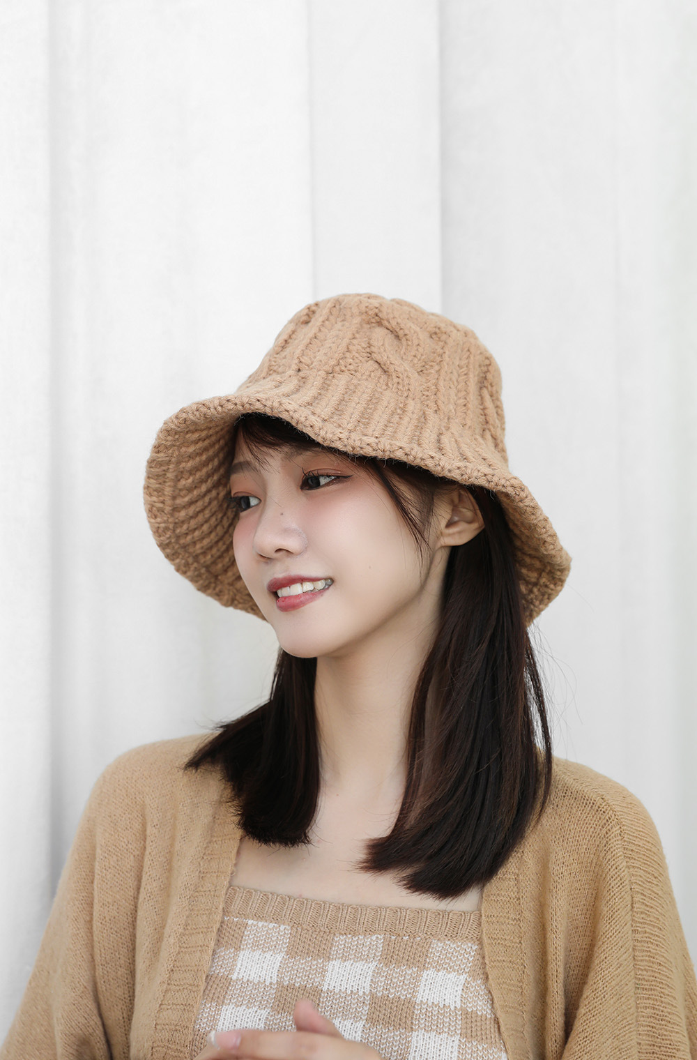 麻花渔夫帽2号女模特图