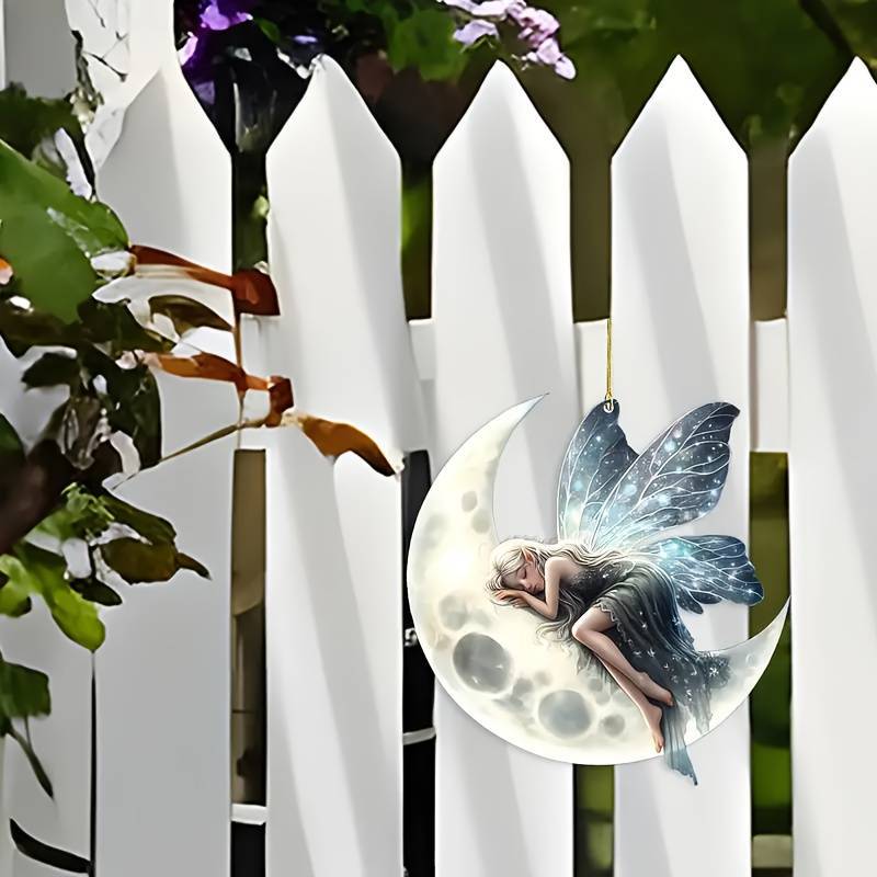 2D creativo nuevo colgante de hadas de la luna acrílico plano transfronterizo accesorios interiores de automóviles decoración de fiesta