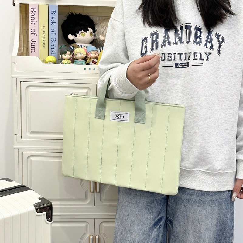 ng2510227 Borsa a mano semplice di alta qualità in stile coreano per donna, nuovo modello 2026, grande capacità, leggera, versatile valigetta per laptop_voghion.com