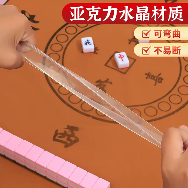 Manufacturer Direct Sale Mini Acrylic Transparent Mahjong Tile Sorting Ruler Portable Travel Mahjong Ruler