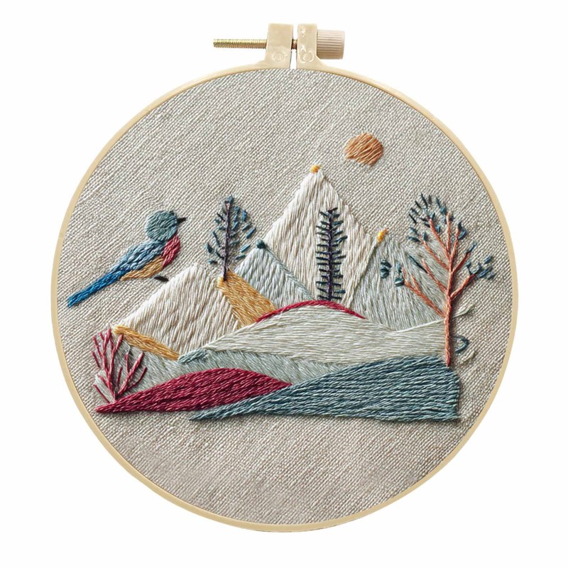 オリジナルのクロスボーダー手刺繍DIY素材パック、ヨーロピアンスタイルの刺繍キット、DIYフリーハンド刺繍キット|undefined