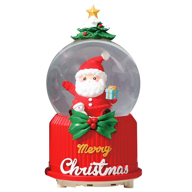 クリエイティブクリスマス水晶球オルゴール雪雪クリスマス装飾雪水球発光ガラス球卸売り|undefined