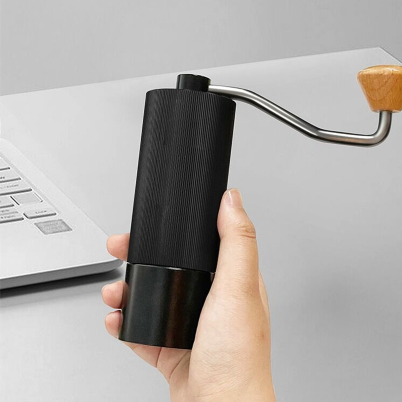 Manivela molinillo de café hogar portátil punzonado manual italiano molinillo de café Corazón de acero inoxidable máquina de café de molienda