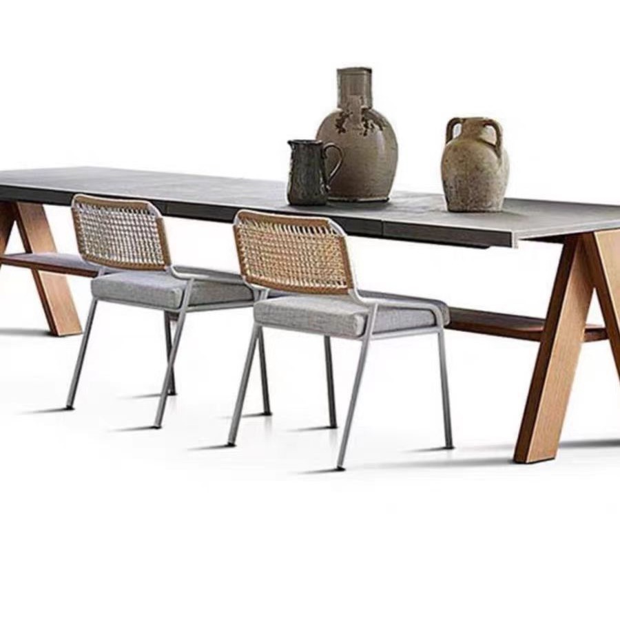 Al Aire Libre mesa y silla jardín Villa Silla de ratán al aire libre impermeable cama y desayuno Silla de ocio al aire libre jardín terraza mesa de ratán y silla