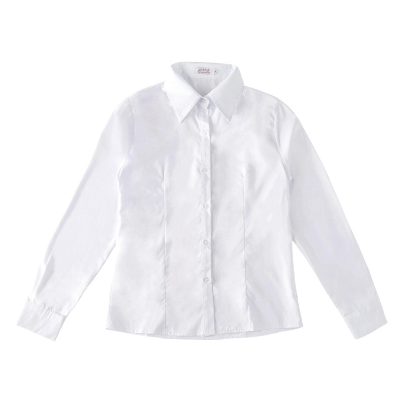 Camisa blanca micro elástica de manga larga de las mujeres Anti-exposición delgada ropa de negocios camisa blanca más tamaño ropa de trabajo Estudiante base superior