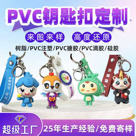 PVC钥匙扣挂件定制3d立体硅胶塑胶潮玩手办注塑树脂盲盒公仔定做