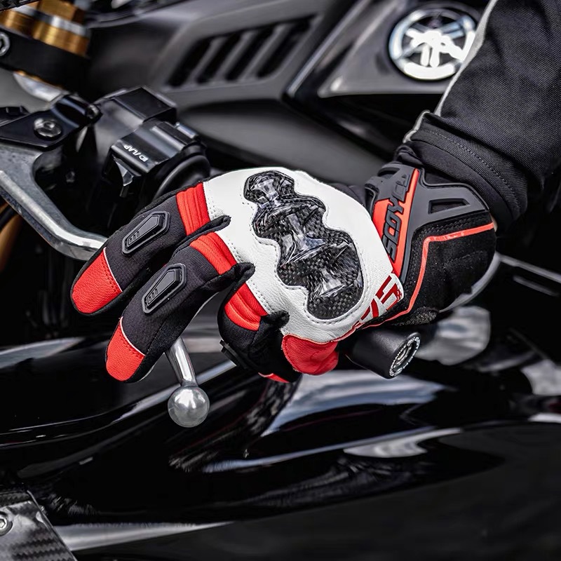 깃털 MC175WP 오토바이 탄소 섬유 장갑 타고 가을 방지 보호 편안한 통기성 및 내구성 펄스 남성과 여성