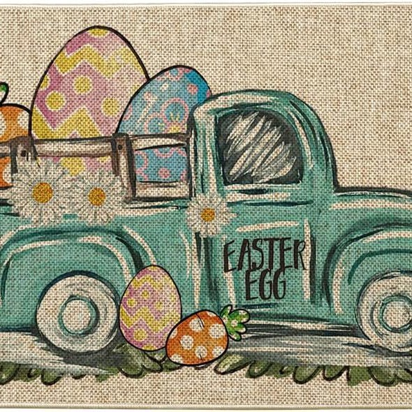 Transfronterizo de Amazon conejo de Pascua alfombra de piso decorativa Flor de camión alfombra de puerta de interior y exterior alfombra de pie de pasillo al por mayor