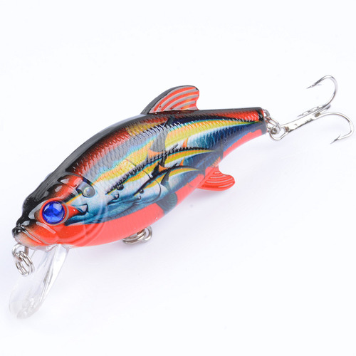 Lure bait painted floating water bionic bait 8cm/10.9g cross-border rock style ringing bead fake bait sea fishing tilapia hard bait