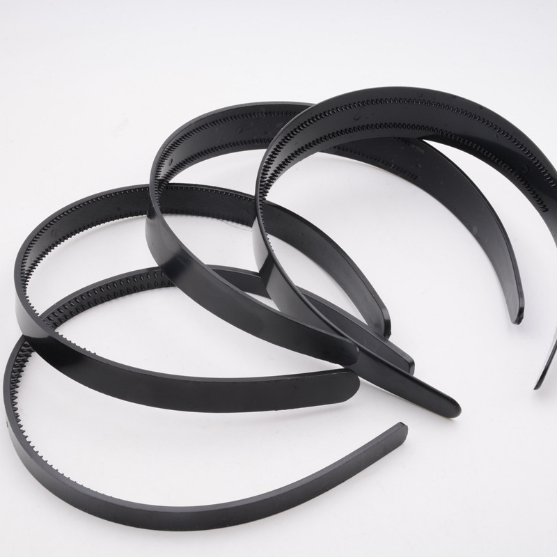 Black Dot-Toothed Plastic Headband, Environmentally Friendly, High-Quality Extbottomed Abs 100% off, Continuously Wrapped Cloth Bottom Embryo Hair Accessories