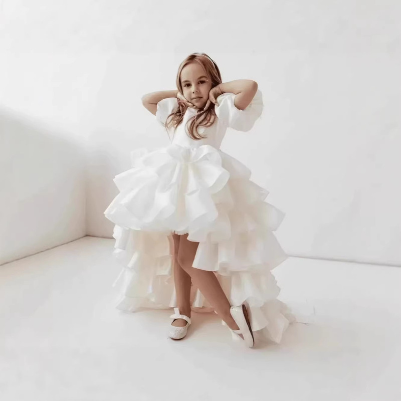 Girls' Dress 2026 New Style Children's Puffy Skirt Sweet Strap Princess Dress Short in Front and Long in Back Direct Shipment from Factory Girls' Dress 2026 New Style Children's Puffy Skirt Sweet Strap Princess Dress Short in Front and Long in Back Direct Shipment from Factory