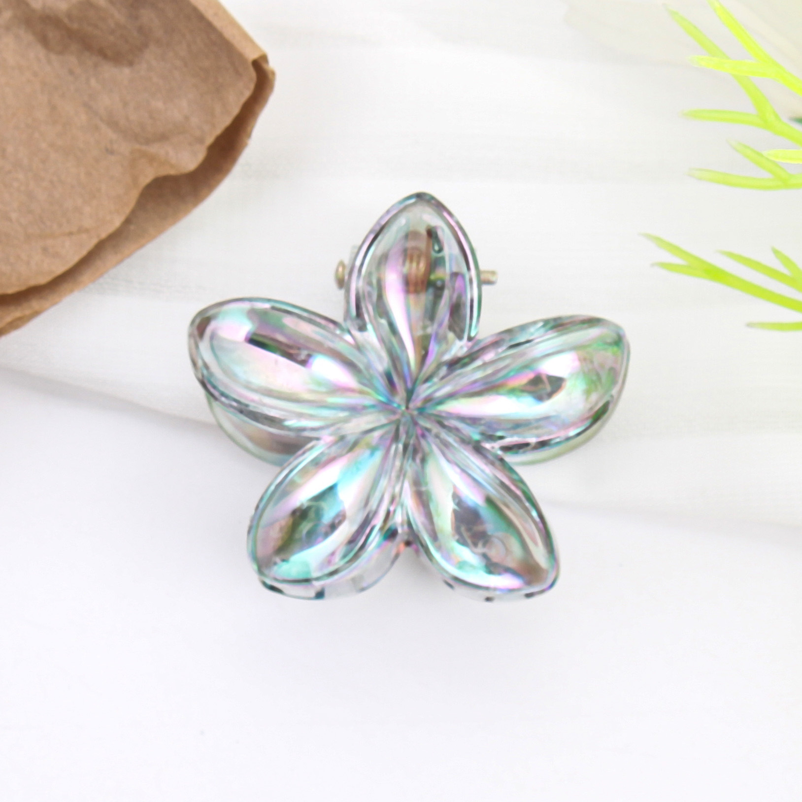 Red huevo flores flores clip para el pelo clip para la cabeza de las mujeres clip para el cabello de tiburón de vacaciones al mar adornamiento para el cabello de alta calidad