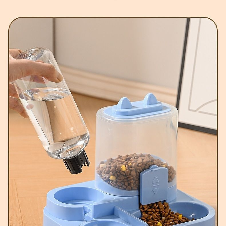 Alimentar automáticamente alimentos de agua para mascotas todo en un gato cuello protector diseño de alimentación automática de alimentación de agua artefacto XW152