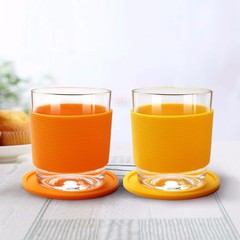 9cm 創意純色禮品圓形杯墊防滑防隘硅膠茶杯墊 可印LOGO 批發