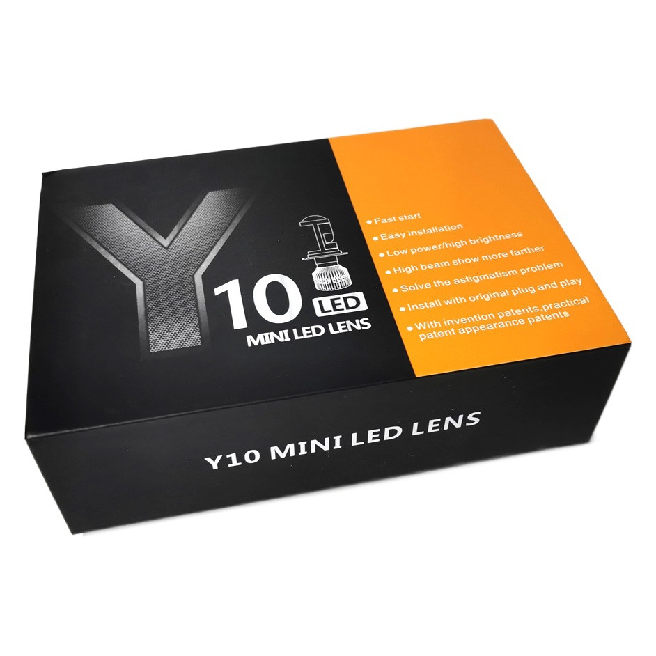 New Y10 Lens Led Car Light H4H7 Fisheye Small Lens Motorcycle Mini Bifocal Far and Near Integrated H4 Headlight