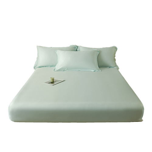 Summer Tencel Bed Skirt Single Piece Summer Cool-Feel Ice Silk Bed Cover and Sheet Set Mattress Protector New Style
