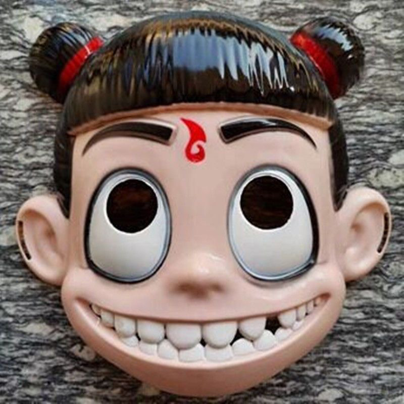 Nezha, Ao Bing, Taiyi, estrella en vivo, diadema, máscara, transmisión en vivo, accesorios para recibir parientes, construcción grupal, Nezha, brillo, Shen Gongbao