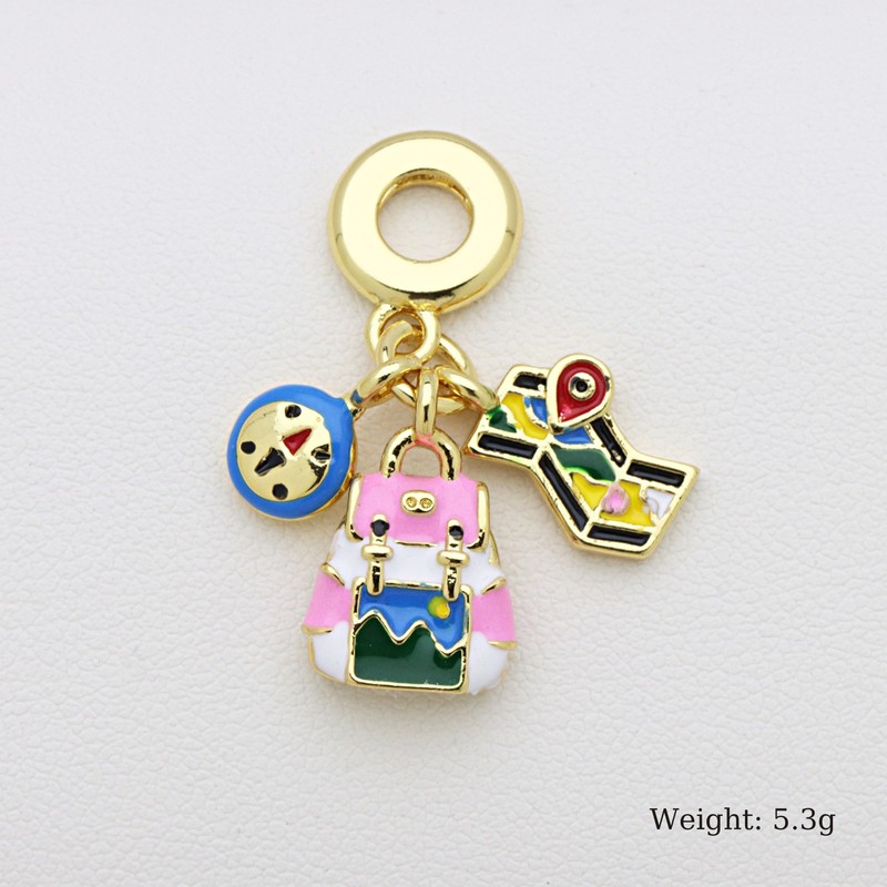 デザインセンスのあるパンダブレスレットペンダントアクセサリーカラードリップオイルプリンセスドレスハイヒールスイカチェリーバーガーピザ|undefined