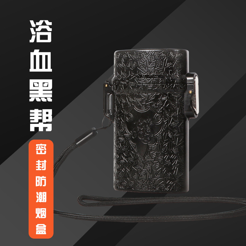 現物卸売りバス血黒組シェルビーたばこ箱太中細三用金属たばこ箱20本入り太送ストラップ|undefined