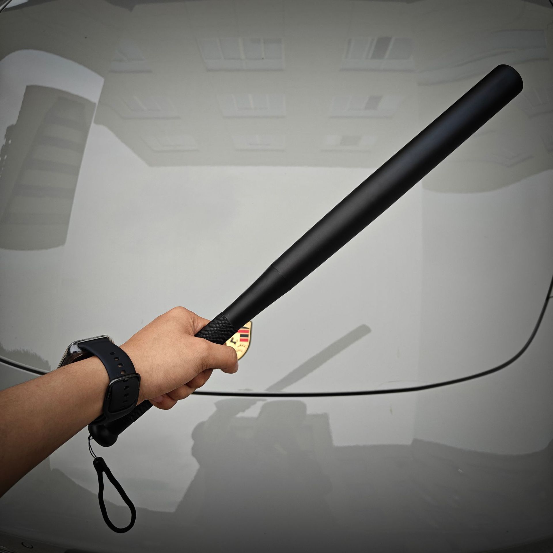 Venta directa de fábrica de varios tamaños bate de béisbol linterna autodefensa patrulla de seguridad protección contra incendios de aleación de aluminio linterna de luz fuerte