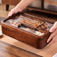 胡桃木乾燥果箱ナッツキャンディー収納箱新中国式高級家庭用乾燥果箱家庭用木製収納箱