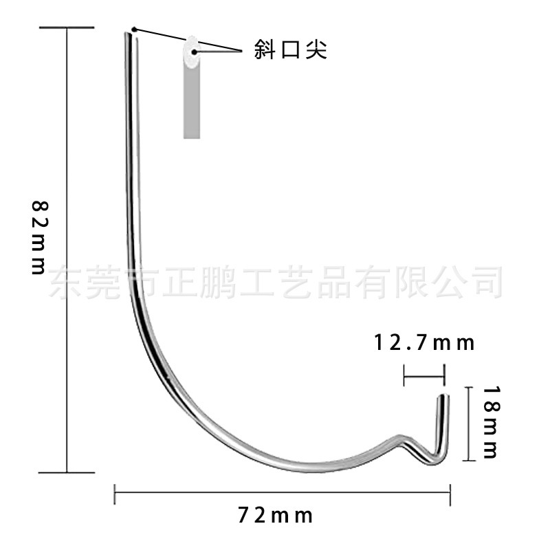 Cross-Border Stainless Steel Gypsum Board Hooks, Metal Wall-Mounted Through-Wall Hooks, Wall Photo Frame Hanging Picture Fixing Hooks