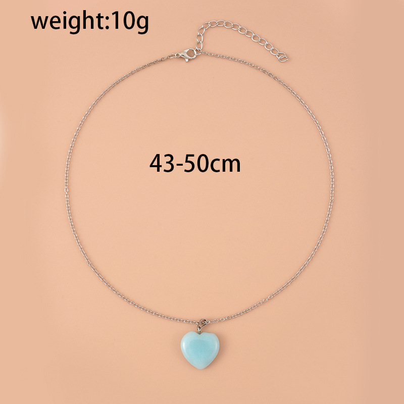 Fashion Heart Shape Alloy Luminous Unisex Necklace display picture 4