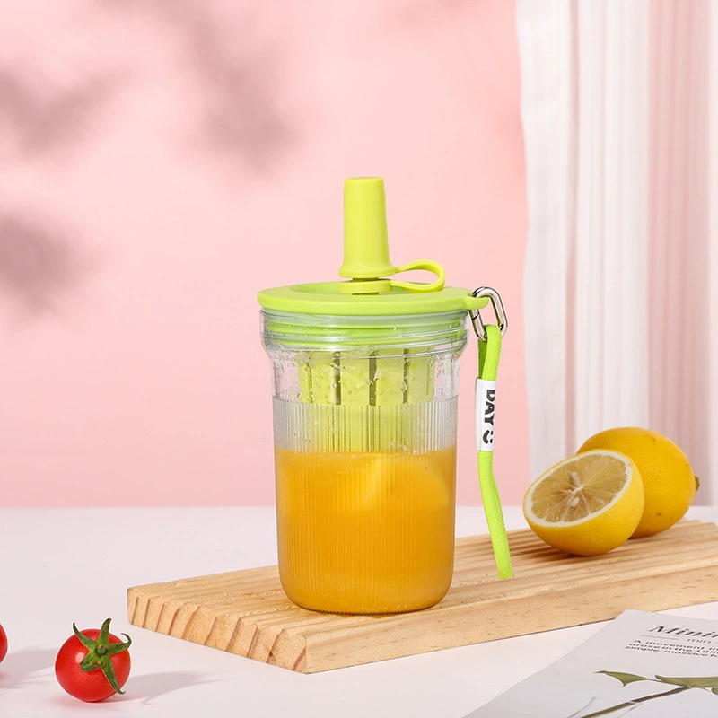 Plastic high quality fruit tea, handheld flavored tea for students, tea cup, glass