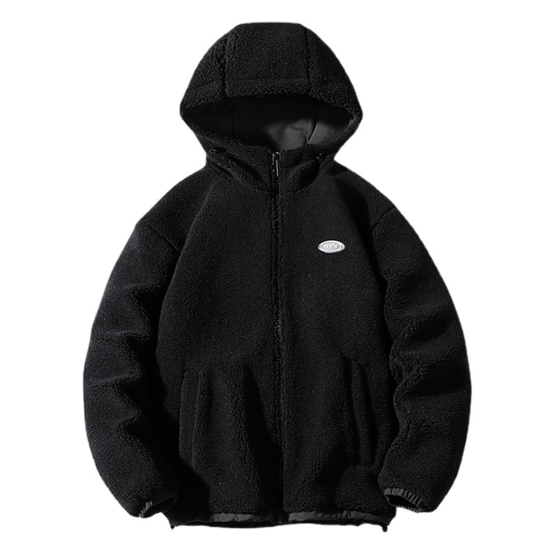 Abrigo acolchado de algodón abrigo de lana de cordero de invierno para hombres abrigo de lana de cordero de estilo coreano de moda engrosada suelta estudiante marca de moda pareja Abrigo acolchado de algodón de invierno